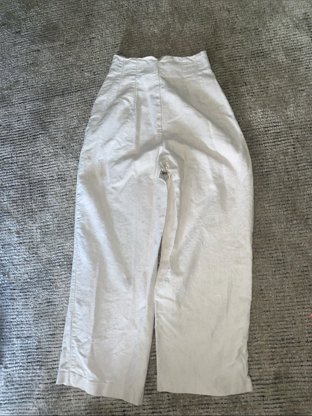Zara high-Waist Wide-Leg  cotton linen blend  24” inseam for a cropped leg